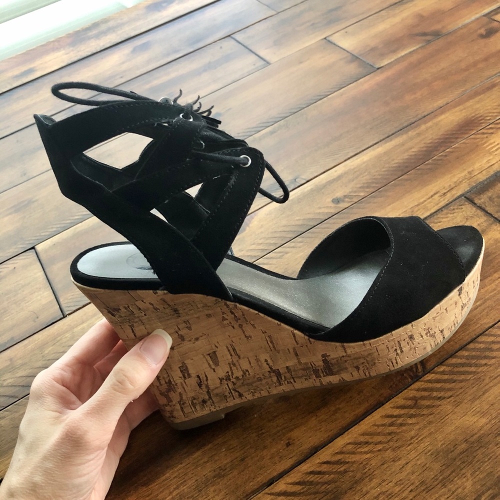 Guess Suede Platform Wedges